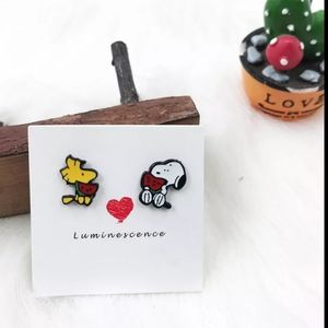 2/$15 PEANUTS ENAMEL HYPOALLERGENIC STUD EARRINGS